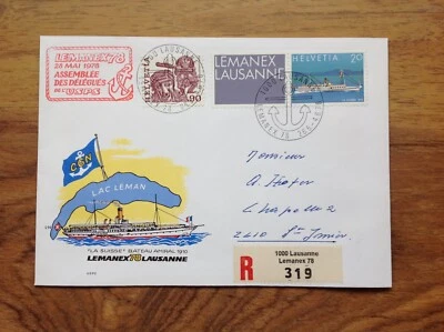 Switzerland 1978 LEMANEX Expo The Lakes Bateau Amiral  First Day Cover - Image 1 of 3