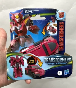 Transformers EarthSpark 1-Step Flip Changer Elita-1, robot di conversione da 4 pollici - Foto 1 di 3