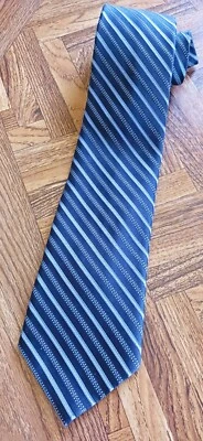 Apt. Corbata para hombre 9 100 % seda - rayas azules clásicas Foto 1 de 4