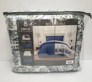 Pem America Katherine 8-Pc. Reversible Full Comforter Set Blue - Picture 1 of 6