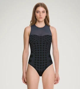 Wolford SUMMER CHECK STRING Body Gr. M Dark Night Black 💖Tolles Geschenk❤️ - Bild 1 von 8