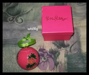 Lilly Pulitzer 2012 Glass Ornament Orchid Pink Spike the Punch Pineapples w/ Box - Picture 1 of 6