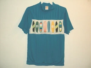 Gymboree Boys Size 8 Surfboard Shirt Short Sleeves Blue Nylon & Spandex - Picture 1 of 4