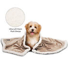 Dog Blanket for Medium Large Dogs Pet Soft Fleece Durable Warm Sherpa Reversible