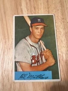 1954 Bowman - Eddie Mathews #64 - Foto 1 di 2