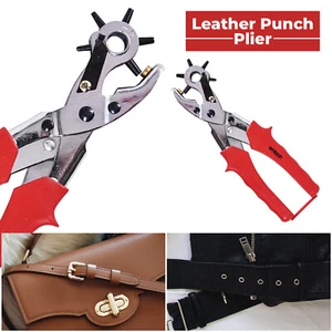 Amtech Drehbare Lederlochzange Für Nieten 6 Größen DIY Gürtel Ösenlochzange - Bild 1 von 12