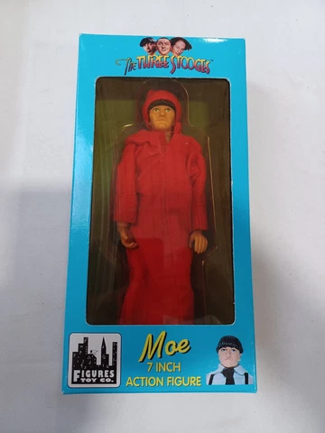 Vintage 1999 Figures Toy Co. The Three Stooges Moe 7" Action Figure Cover