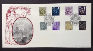 GB Bradbury 2007 4x48p 4x78p Country Definitives en cubierta de primer día, Windsor SHS - Imagen 1 de 2