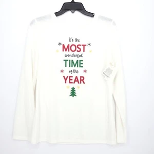 Jammies for Your Families Mädchen "Most Wonderful Time" Weihnachten Top XL 14-16 Neu mit Etikett - Bild 1 von 6