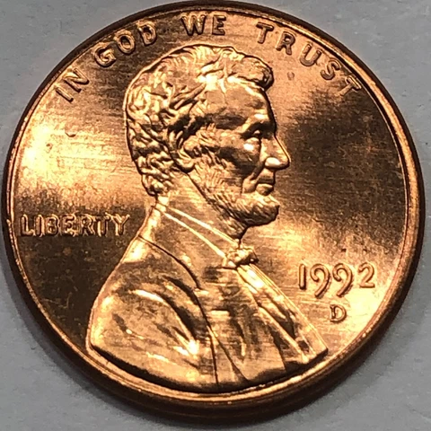 1992 D - Lincoln Memorial Cent Cover