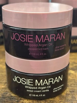 Aceite de argán batido Josie Maran mantequilla corporal crema dulce corteza de vainilla y menta Foto 1 de 3