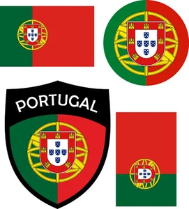 Portugal Aufbügler Wappen Transferbügeln Zum Aufbügeln 4 Stück 4B - Bild 1 von 4