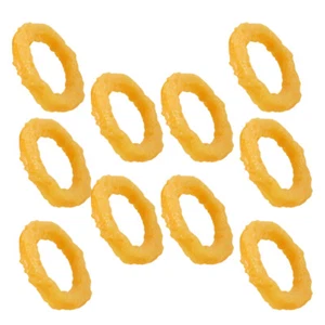 10 Pezzi Anello Calamari Giocattoli Casa delle Bambole Cibo Artificiale per Esposizione Ristorante - Foto 1 di 12