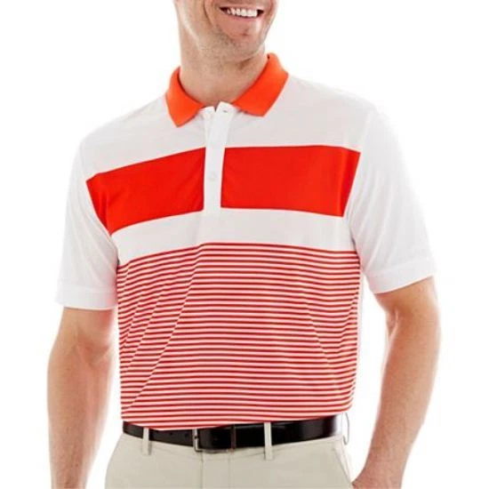 Jack Nicklaus Printed Engineered Striped Polo Paprika Msrp $55.00 New Size XL - Image 1 of 1