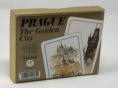Cartas Piatnik Praga la Ciudad Dorada ~ Austria Doble Baraja Nº 255342 Foto 1 de 4