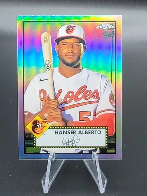 2021 Topps Chrome Platinum Anniversary Hanser Alberto Silver Refractor #367 - Image 1 of 2