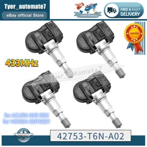 4xPieces For ACURA NXS Tire Pressure Monitoring System Sensor 42753-T6N-A02 TPMS - Picture 1 of 6