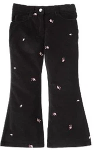 NEW nwt GYMBOREE prima ballerina VELOUR velvet PANTS flared SLACKS embroidered - Picture 1 of 1