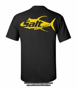 Salt Addiction t shirt short sleeve men's saltwater Yellowfin Tuna apparel ocean - Picture 1 of 2