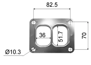 TURBO GASKET TO4Z INLET 5 LAYER STAINLESS STEEL PERMASEAL - Picture 1 of 1