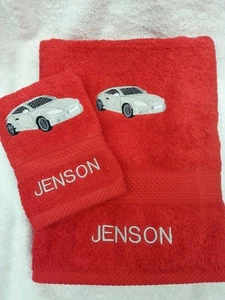 JUEGO PERSONALIZADO DE TOALLAS AUDI TT CAR REGALO PRES TRANSPORTE TOALLA DE BAÑO Y PAÑO FACIAL - Imagen 1 de 1
