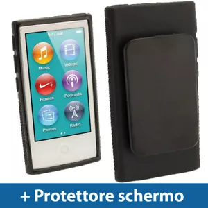 Nero Custodia TPU Gel per Nuovo Apple iPod Nano 7 Gen Generazione 7G Case Cover - Imagen 1 de 7