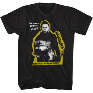 Halloween Horror Movie 1978 The Trick Is To Stay Alive Men's T Shirt  - Bild 1 von 5