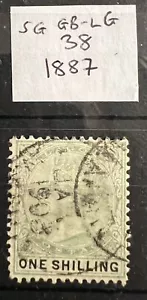 LAGOS STAMP 1887 USED ONE SHILLING SG:GB-LG 38 Victoria - Picture 1 of 3