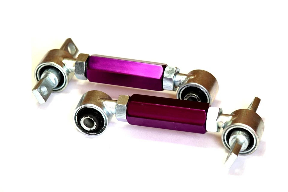 For 96-00 Honda Civic EK EM 2/3/4 Door +/- Rear Adjustable Camber Kit Bar Purple - Image 1 of 1