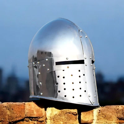 Casco de caballero medieval renacentista y cosplay utilería portátil para adultos Foto 1 de 2