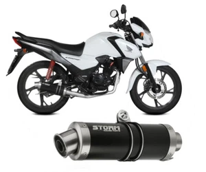 Storm by Mivv GP Exhaust Black Stainless Steel for Honda CB 125 F 2023 > 2024 - Picture 1 of 4