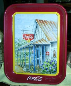 1994 COCA COLA TRAY "THRIFT MERCANTILE" SIGNED 12/1996 BY ARTIST JEANNE MACK NOS - Picture 1 of 4