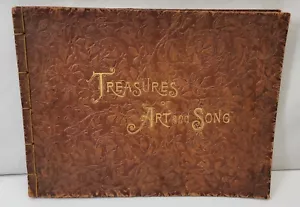 Antique Treasures of Art and Song Book by Robert Ellice Mack Embossed Leather - Foto 1 di 12
