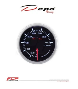 DEPO RACING MECHANICAL TURBO BOOST GAUGE 4 BAR 52mm WS-MW5201B-0-4BAR - Picture 1 of 2