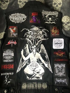 Custom Battle Jacket w/ Your Personal Patch Collection Heavy Metal Rock Thrash 7 - Picture 1 of 12