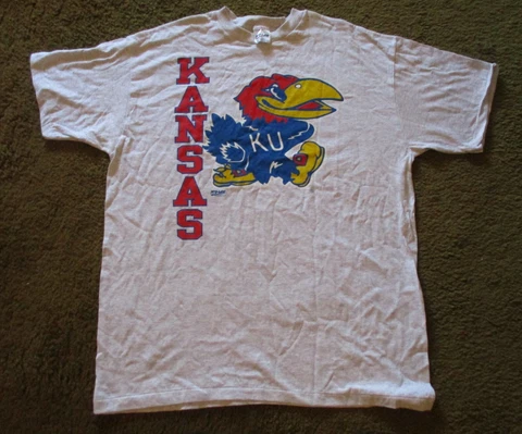 Kansas Jayhawks T-Shirt Pro-line 100% cotton size: XL+ w/bag Cover