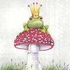 20 Servietten Lucky Frog Froschknig Fliegenpilz Mrchen Kind Tischdeko 33x33cm