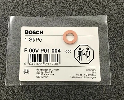 Audi A6 C6 3.0TDi VW Bosch diesel injector seals F00VP01004 Common Rail 7x13x1.5 - Image 1 of 2