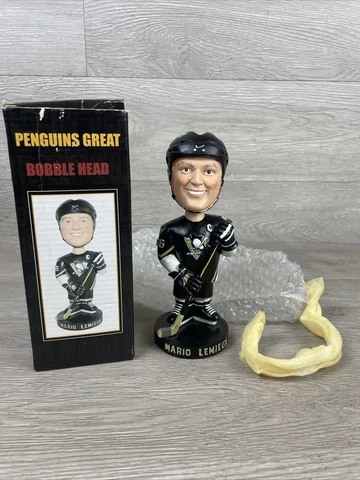 Pittsburgh Penguins Great Mario Lemieux Home Black Jersey Bobblehead Cover