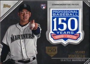 2019 Topps Update 150th Anniversary Manufactured Patch Yusei Kikuchi [105/150] - Picture 1 of 4