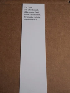 Clive unique bookmark created by Swapna Haddow Bookmark Project - Picture 1 of 2