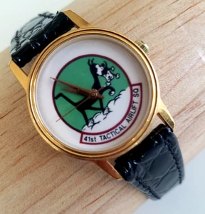 USAF 41st Tactical Airlift Squadron Ladies Quartz Watch New Battery by Image - Picture 1 of 12