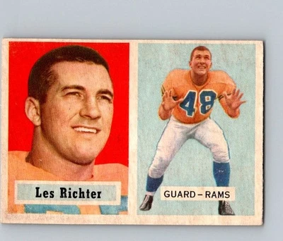 1957 TOPPS FOOTBALL #10 LES RICHTER                                    NRMT RT - Image 1 of 2