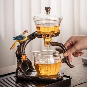 Kungfu Glass Tea Set Automatic Glass Teapot Set (Bird) - Picture 1 of 5