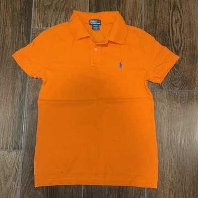 Polo Ralph Lauren Youth Boy’s Bright Orange Collared Shirt Size M - Image 1 of 4