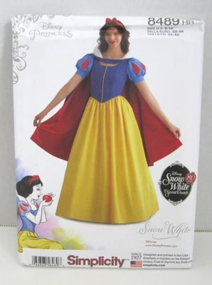 Simplicity #8489 Snow White Costume Pattern Dress & Cape Misses' 6-12 Uncut - Image 1 of 2