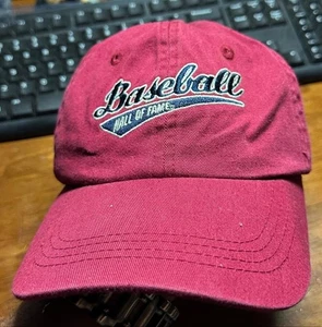 National Baseball Hall Of Fame Cooperstown New York Burgundy Hat Cap #K - Picture 1 of 4