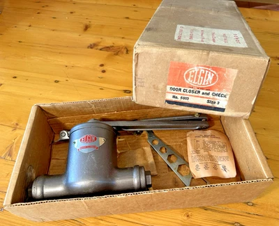 Cierrapuertas ELGIN Vintage Nº 6003 en caja original con instrucciones y piezas Foto 1 de 4