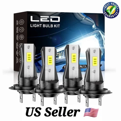 For Jaguar XJ8 1998-2008 4X H7+H7 LED Headlight High Low Bulb Kit 10000K Foto 1 de 4