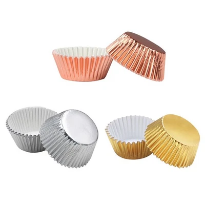  300 PCS Stampini Muffin Per Tazze Di Foglio Alluminio Pirottini Carta Cupcake - Immagine 1 di 4
